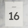 With bold black text. The word AUGUST is centered above the large Royalty Free Stock Photo