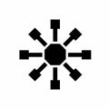 Radial Connection Hub Network Icon Royalty Free Stock Photo