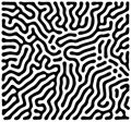 Black and white Turing pattern with abstract lines