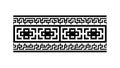 Bold Black & White Geometric Border, Repeating Pattern, vector design Generative AI Royalty Free Stock Photo