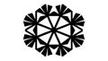 Bold Black and White Geometric Star Mandala, vector design Generative AI Royalty Free Stock Photo
