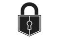 Padlock Silhouette Vector â Secure Lock Keyhole Icon for Safety and Privacy Design Royalty Free Stock Photo