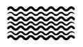Bold Black and White Wavy Line Seamless Pattern, vector design Generative AI Royalty Free Stock Photo