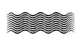 Black Abstract Wavy Line Texture, vector design Generative AI Royalty Free Stock Photo
