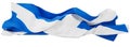 Vivid Blue and White Fabric Ripple of Scotland Saltire Flag