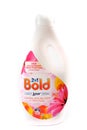 Bold Branded Washing Machine Liquid in Recyclable Plastic Container Isolated on White background.