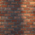 Bold Brick Wall Texture with Depth and Shadows Royalty Free Stock Photo