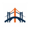 Bridge Construction Logo for Strong Connections Royalty Free Stock Photo