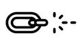 Bold Broken Chain Link Icon, vector design Generative AI Royalty Free Stock Photo