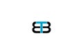 Bold BTB logo design with mirrored symmetry, modern typography, and abstract branding composition Royalty Free Stock Photo