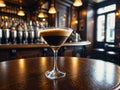 Bold and Caffeinated The London Pub Espresso Martini.AI Generated