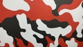 Bold camo pattern in red, black and white creates edgy visual statement, ideal for modern designs Royalty Free Stock Photo