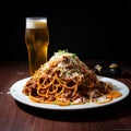 Bold And Captivating Spaghetti With American Ipa - A Visual Delight