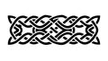 Bold Celtic Knot Interlocking Horizontal Pattern, vector design Generative AI Royalty Free Stock Photo