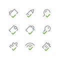 Bold checkmark icon set 03