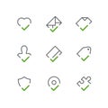 Bold checkmark icon set 01