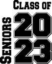 Bold Class of 2023 Stacked Logo Royalty Free Stock Photo