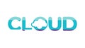 Bold CLOUD Typography Vector Logo, vector design Generative AI Royalty Free Stock Photo