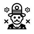 Bold Clownpunk Police Man Iconography With Eastern Orthodox Influence