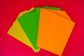 Bold Color Blank Index Cards Royalty Free Stock Photo