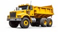 Bold And Colorful Dump Truck On White Background Royalty Free Stock Photo