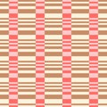 Bold Colorful 70s Retro Optical Geo Horizontal Stripes Vector Seamless Pattern