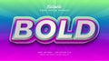 Bold Colorful Text Style with Embossed Effect. Editable Text Style Effect