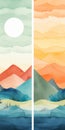 Bold And Colorful Watercolor Landscapes: Serene Folk Art With Abstract Techniques