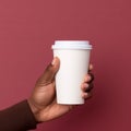 Bold Colorism Coffee Cup Mockup With Empty Label