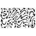 bold dand drawn arrow doodle set Royalty Free Stock Photo