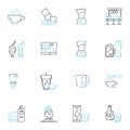 Bold and daring linear icons set. Courageous, Fearless, Adventurous, Reckless, Brazen, Confident, Gutsy line vector and