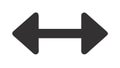 Bold Double Horizontal Arrows Symmetrical Directional Icon, vector design Generative AI Royalty Free Stock Photo