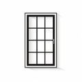 Bold And Dramatic Black And White Window Icon Royalty Free Stock Photo