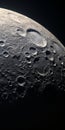 Bold And Dramatic: Close-up View Of The Moon\'s Surface Royalty Free Stock Photo