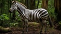 Bold And Dramatic Zebra In Brazilian Zoo