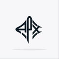 Modern APX Letter Monogram Logo Design Royalty Free Stock Photo