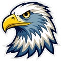 Bold Eagle Head Sticker Vector Design for Wildlife and Adventure Projects Royalty Free Stock Photo