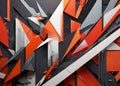 A bold and edgy abstract background, with sharp lines and geometric shapes, rendered in a gritty and urban style