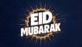 Bold Eid Mubarak typography adds energy to dynamic celebration poster