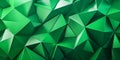 Bold emerald green background with a 3D triangular block structure. The high-tech wall texture, Ai ganerated