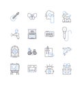 Bold enterprise line icons collection. Innovative, Fearless, Ambitious, Courageous, Unconventional, Audacious, Daring