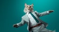 Bold Fashion Photography: Hyperrealistic Animal Portraits In Teal And Gray