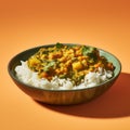 Bold And Flavorful Curry With Rice And Parsley