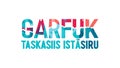 Bold GARFUK TASKASIIS ISTÃâSIRU text, dynamic custom typography vector design Generative AI Royalty Free Stock Photo