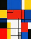 bold geometric abstract composition primary colors Royalty Free Stock Photo