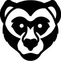Bold Geometric Bear Face Vector Illustration for Graphic Design and Branding Royalty Free Stock Photo