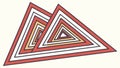 A bold geometric design of nested, colorful triangles. vector design Generative AI Royalty Free Stock Photo