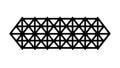 Bold Geometric Hexagonal Grid Pattern Element in Black, vector design Generative AI Royalty Free Stock Photo