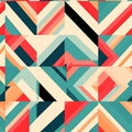 Bold Geometric Pattern With Color-blocked Textiles