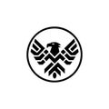 bold geometric Polynesian tribal Eagle Royalty Free Stock Photo